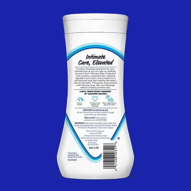 Alt view image 7 of 7 - Ultimate Odor Protection Daily Feminine Wash, pH-Balanced Formula Body Wash for Women with Boric Acid Helps Control Vaginal Odor, 15 Fl Oz