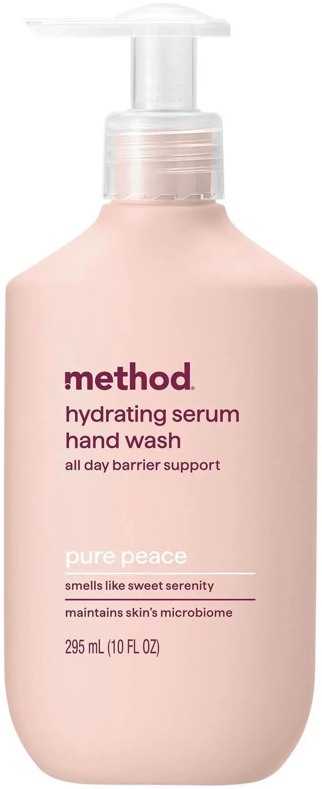 Main image of Hydrating Serum Hand Wash, Pure Peace- Moisturizes Hands, Derm Tested on Sensitive Skin, Notes of Peonies, Rose Water & Pink Sea Salt, 10 fl oz