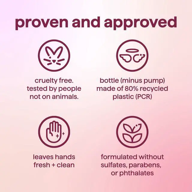 Alt view image 7 of 7 - Hydrating Serum Hand Wash, Pure Peace- Moisturizes Hands, Derm Tested on Sensitive Skin, Notes of Peonies, Rose Water & Pink Sea Salt, 10 fl oz