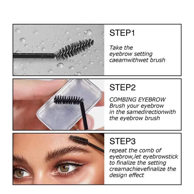 Alt view image 4 of 7 - 4D Brows Gel Long Lasting Eyebrow Setting Gel Waterproof Eyebrow Makeup Balm Pomade Cosmetics (0.7 Ounce (Pack of 1))