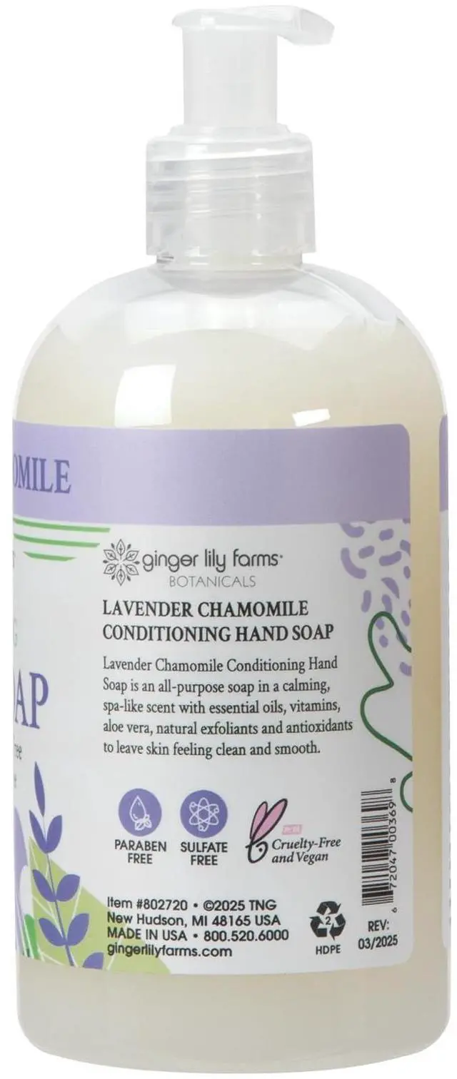 Alt view image 2 of 6 - Botanicals Conditioning Liquid Hand Soap Refill, 100% Vegan & Cruelty-Free, Lavender Chamomile Scent, 12 Fl Oz