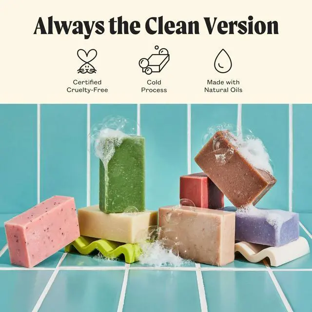 Alt view image 5 of 7 - Soap,Born to Be Wild Scent, Natural Bar Soap for Women, Medium Scrub, Cold Process, Bath Soap, No Harmful Ingredients, All Skin Types, Wild Fern,Pink Pepper,Vetiver-a Dr. Squatch Brand-4.5oz