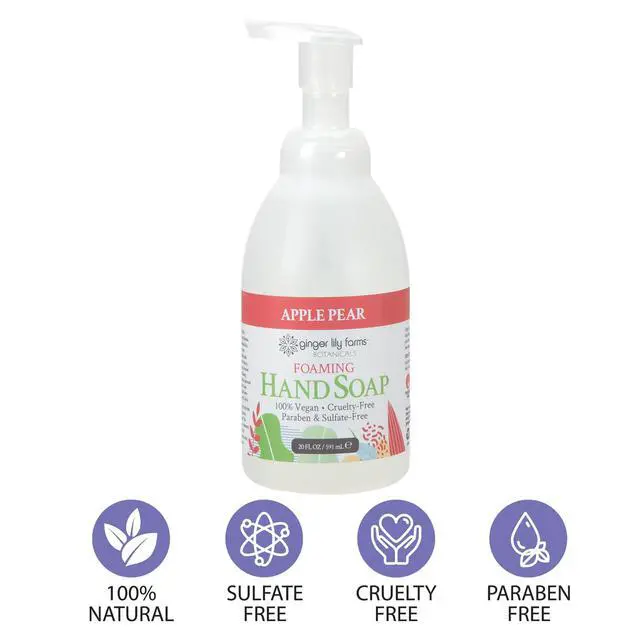 Alt view image 4 of 6 - Botanicals All-Purpose Foaming Hand Soap Refill, 100% Vegan & Cruelty-Free, Apple Pear Scent, 20 Fl Oz (Pack of 1)
