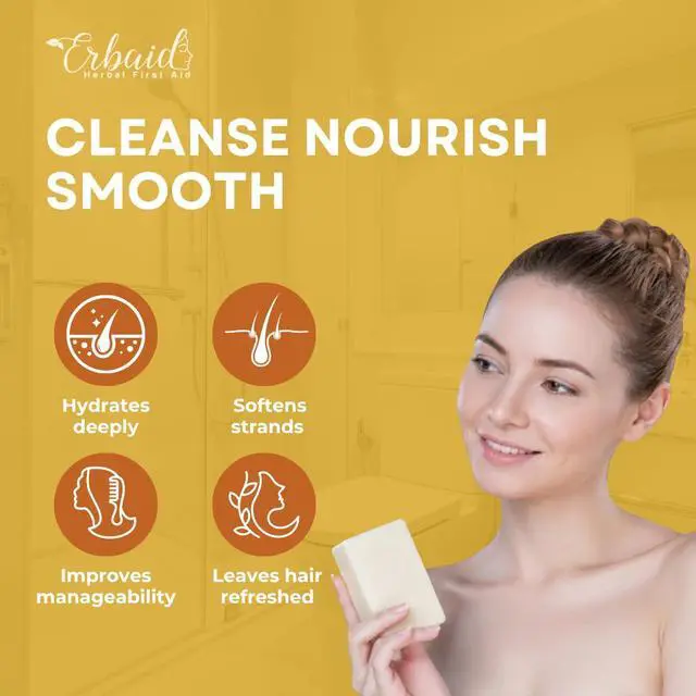 Alt view image 3 of 7 - Oil Shampoo Bar Natural Shampoo Bar for Hair, Hydrating Solid Shampoo Bar for Soft, Shiny, Healthy-Looking Hair Aloe Vera, Oat Protein Plastic Free, Travel Friendly Hair Soap Made in USA