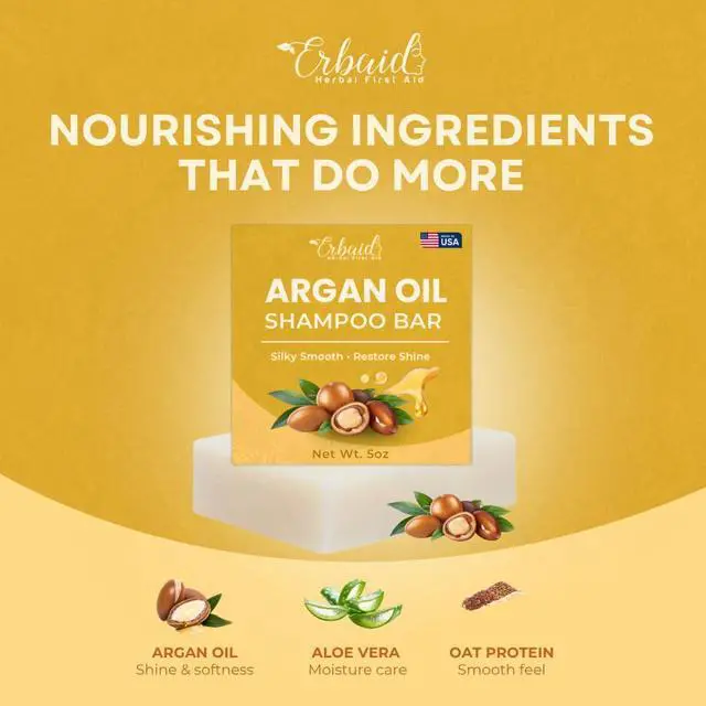 Alt view image 5 of 7 - Oil Shampoo Bar Natural Shampoo Bar for Hair, Hydrating Solid Shampoo Bar for Soft, Shiny, Healthy-Looking Hair Aloe Vera, Oat Protein Plastic Free, Travel Friendly Hair Soap Made in USA