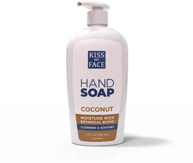 Main image of Coconut Hand Soap - Tropical Moisture Cleanse - With Added Yarrow and Coconut Water - Easy to use Hand Soap Pump - Coconut Scented - Cruelty Free Vegan Soap - 9 fl oz Bottle