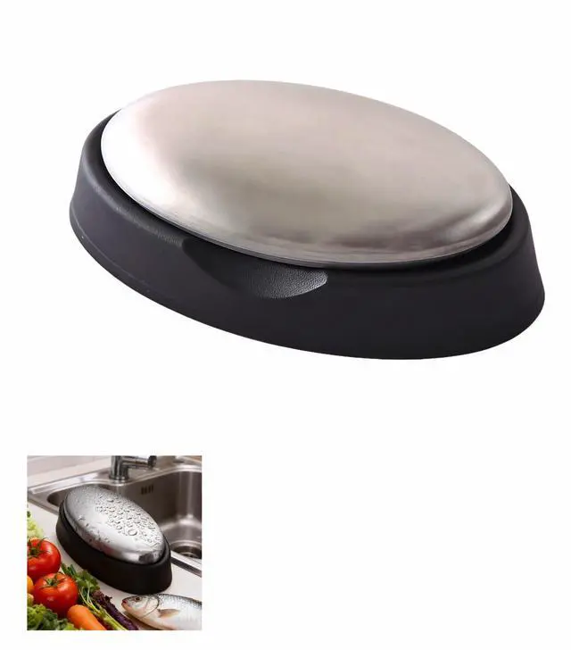 Main image of Stainless Steel Soap Bar for Hands - Odor Eliminator for Garlic, Onion, Fish Smells | Kitchen & Travel Metal Soap |10-Year Durability, Chemical-Free Hand Deodorizer for Cooks & Fishermen