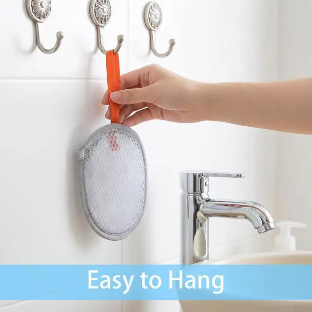 Alt view image 5 of 7 - 4Pcs Soap Bag Double Layer Bar Soap Saver Pouch Sandwich Soaps Bag