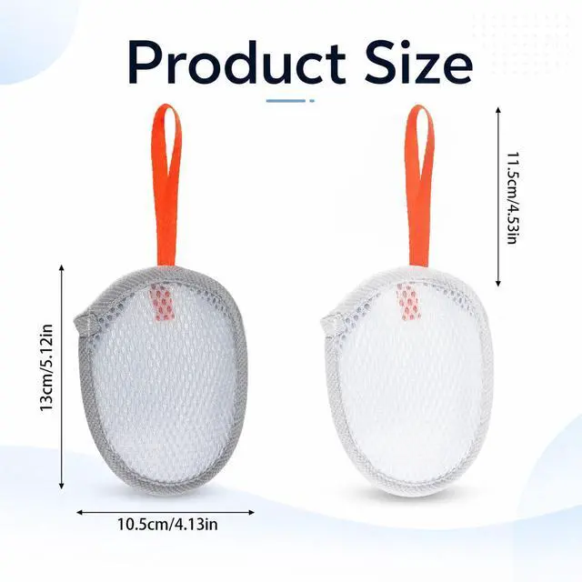 Alt view image 7 of 7 - 4Pcs Soap Bag Double Layer Bar Soap Saver Pouch Sandwich Soaps Bag