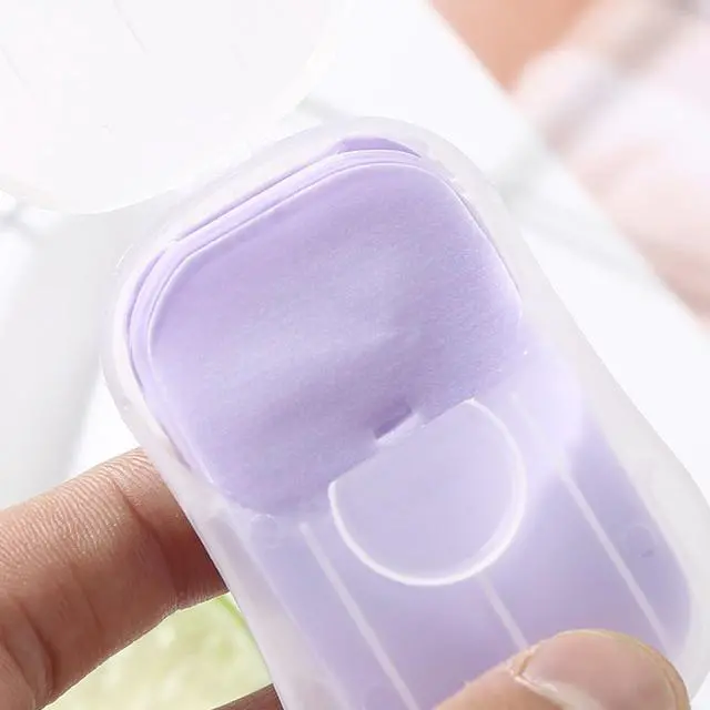 Alt view image 2 of 7 - 3 Boxes (150 Sheets) Hand Washing Soap Sheets for Outdoor Travel,Portable Hiking Washing Hand Paper Soap for Travel, Party, School, Camping
