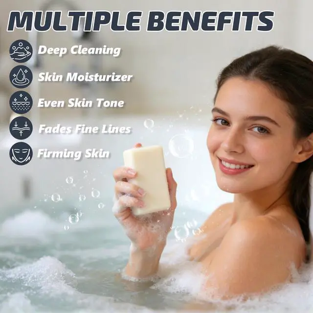 Alt view image 2 of 7 - Beef Tallow Soap Bar, All Natural and Organic Grass Fed Tallow Soap, Moisturizing Face & Body Wash for Dry, Itchy, Sensitive Skin, Deep Cleansing Handmade Bath Soap for Adults, Kids - 1 Pack