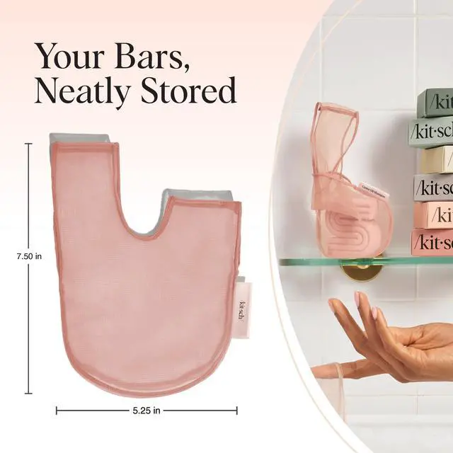 Alt view image 6 of 7 - Bar Soap Saver Pouch Extends Use & Prevents Soggy Mess - Recycled Beauty Bar Bag and Eco-Friendly Pouch for Bars with Tag Identifier - Patented Mesh Soap Bag for Castor Oil Shampoo Bar