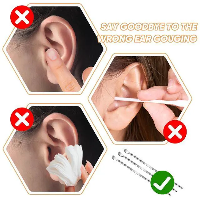 Alt view image 6 of 7 - 10 Pcs Metal Ear Cleaner Stainless Steel Ear Pick Portable Metal Earwax Curette Ear Cleaner Tool for Adult