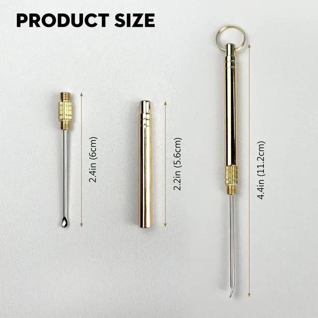 Alt view image 2 of 7 - Folding Brass Ear Wax Removal Tool - Portable Ear Pick Cleaner with Key Ring