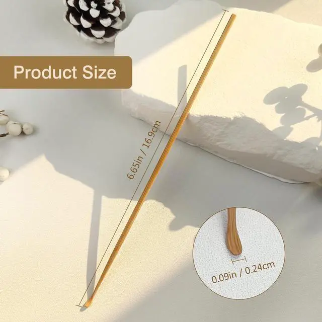 Alt view image 3 of 7 - 3PCS Handcrafted Coal Bamboo Ear Spoon, Ear Wax Removal Tool