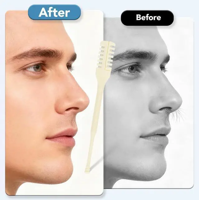 Alt view image 2 of 7 - 10pcs Manual Nose Hair Trimmer, Nostril Hair Remover, Portable Travel Home Daily Use Essentials with Ear Pick for Men & Women