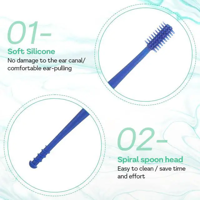 Alt view image 5 of 7 - 8 Pcs Spiral Ear Wax Removal Tool, Silicone Ear Cleaning Kit Reusable Silicone Ear Cleaner Safe Ear Scratcher Soft Ear Wax Cleaner Tool Earwax Removal Tools for Olders Adult Kids