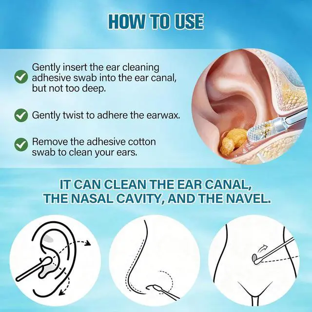 Alt view image 7 of 7 - Sticky Ear Cleaning Stick for Adults, Sticky Cleaning Ear Stick, Gentle Earwax Removal Sticky Cleaner Stick for Safe Ear Cleaning 24Pcs