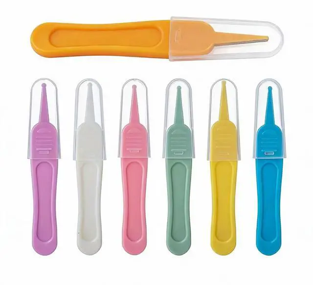 Main image of Baby Tweezers for Nose 7 Pcs, Nose Cleaning Tweezers Nose Picker with Round Head, Effective Booger Remover Tool, Navel & Ear Cleaner Clip, 7 Colors