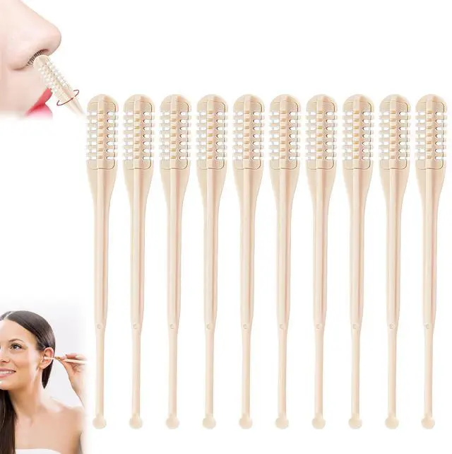 Main image of 10PCS Nasal Hair Cutter,2025 Upgraded Manual 360° Rotating Nostril Hair Removal Tool,2 in 1 Noses Hairs Knife with Earpick,Portable Manual Nose Hair Trimmer for Women Men Travel Essentials