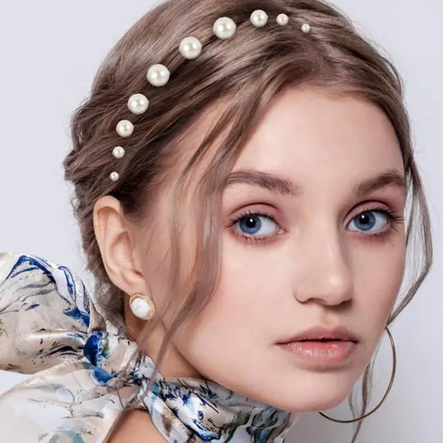 Alt view image 6 of 7 - 36 Pcs Wedding Pearl Hair Pins, Wedding Bridal U Shape Hair Clips For Brides Bridesmaid Women, French Style Pearl Hairs Pins