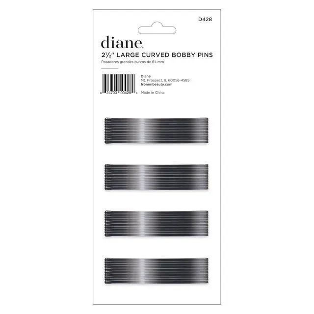 Alt view image 5 of 5 - 2.5 Curved Black Bobby Pins, Large Flat Hair Pins with Ball Tips for Long & Thick Hair, Updos, Flyaways, Protective Hairstyles & Doobie Wraps, Hair Accessories for Women, 40 Count