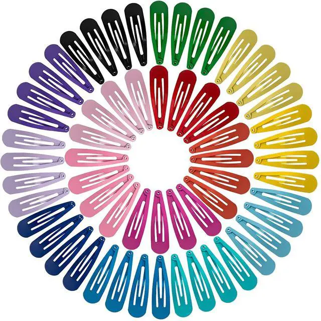 Main image of 60 Pcs Hair Barrettes, Non-Slip Hair Clips, 2 Inch Metal Hairpins Accessories for Toddlers, Girls, Kids, Teens, Women (15 Assorted Colors)