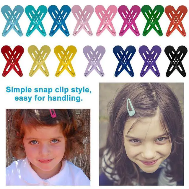 Alt view image 3 of 7 - 60 Pcs Hair Barrettes, Non-Slip Hair Clips, 2 Inch Metal Hairpins Accessories for Toddlers, Girls, Kids, Teens, Women (15 Assorted Colors)