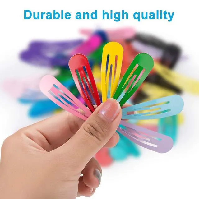 Alt view image 5 of 7 - 60 Pcs Hair Barrettes, Non-Slip Hair Clips, 2 Inch Metal Hairpins Accessories for Toddlers, Girls, Kids, Teens, Women (15 Assorted Colors)