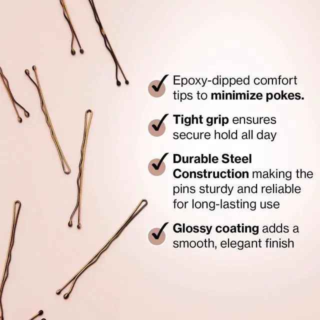 Alt view image 3 of 7 - Kitsch Blonde Bobby Pins - 1.87 Inches | Ideal for Blonde, Thick & Thin Hair | Hair Styling Accessories for Kids, Girls and Women | Stylish and Secure Hair Pin | Ideal Gifts for Women - 45 pcs