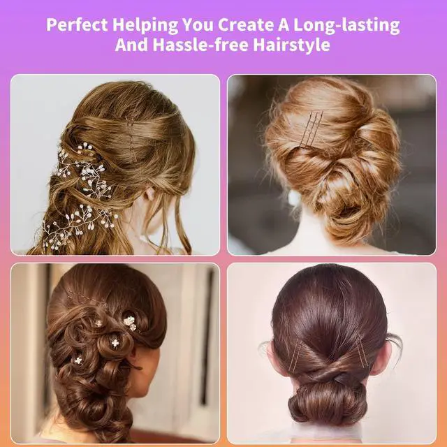 Alt view image 4 of 7 - 400Pcs Pins Brown, Cyluer Bobby Pin, 2 Inch Premium Bobby Pins Secure Hold & Pain Free For Women, Men, Teens, Invisible Wave Hair Pins Bulk With Storage Case, Suitable For Various Hairstyles