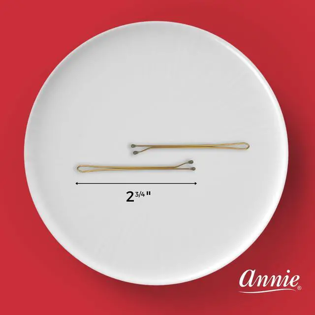 Alt view image 3 of 5 - 2 3/4" Roller Pins Set, Metal Hair Clips - 40 Count (Bronze)