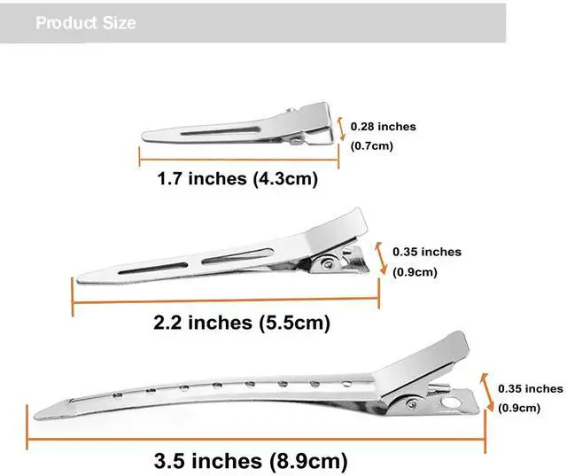 Alt view image 2 of 7 - 40pcs Metal Duck Billed Hair Clips for Styling Sectioning,Silver for Women Long Hair, Alligator Curl Clips for Hair Roller,Salon,Bows DIY with Case