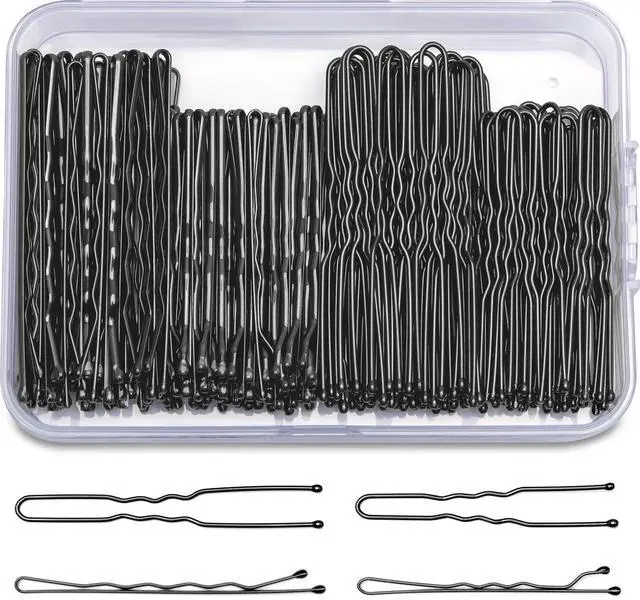 Main image of 200 Pcs Bobby Pins U Shaped Hair Pins Kit for Women, Black