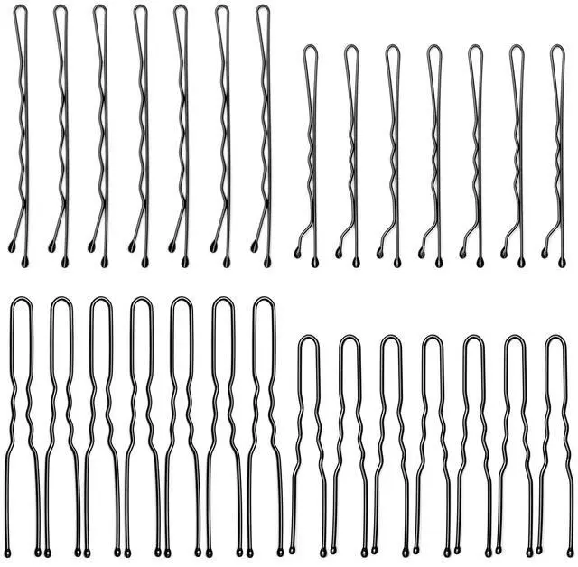 Alt view image 2 of 5 - 200 Pcs Bobby Pins U Shaped Hair Pins Kit for Women, Black