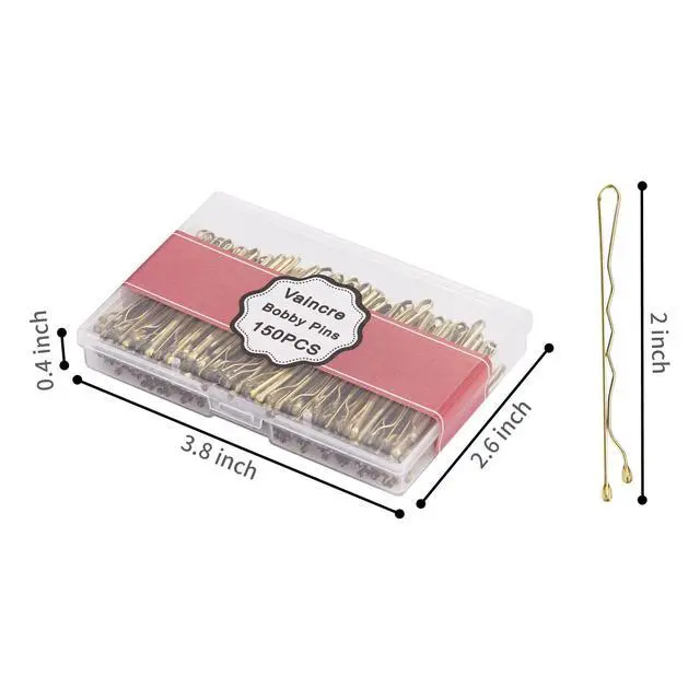Alt view image 2 of 7 - 150 Count Hair Pins Bulk with Storage Case, Pain-Free Hair Clips for Women and Girls (Blonde, 2 inch)