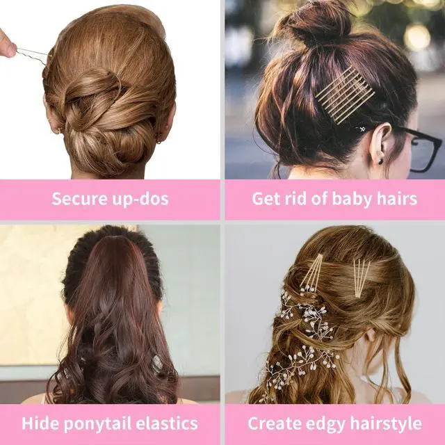 Alt view image 4 of 7 - 150 Count Hair Pins Bulk with Storage Case, Pain-Free Hair Clips for Women and Girls (Blonde, 2 inch)