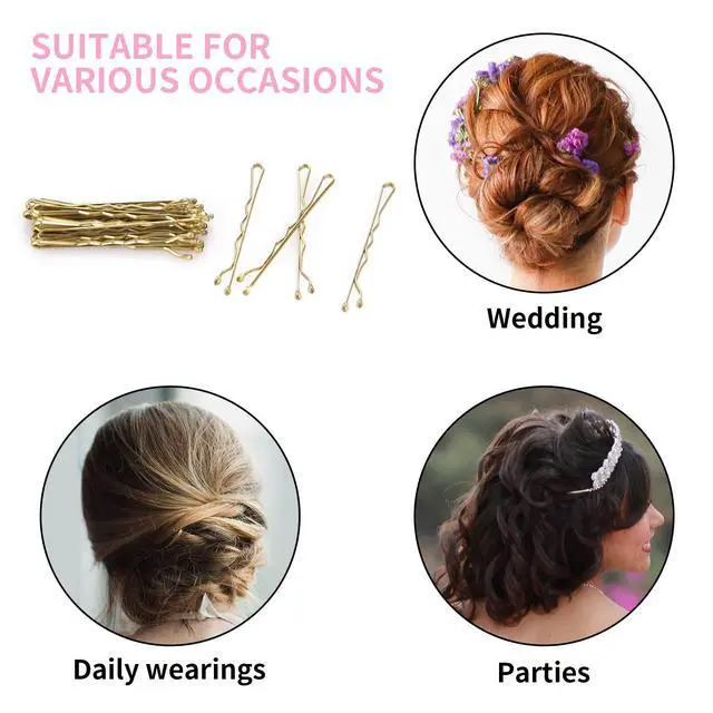Alt view image 6 of 7 - 150 Count Hair Pins Bulk with Storage Case, Pain-Free Hair Clips for Women and Girls (Blonde, 2 inch)