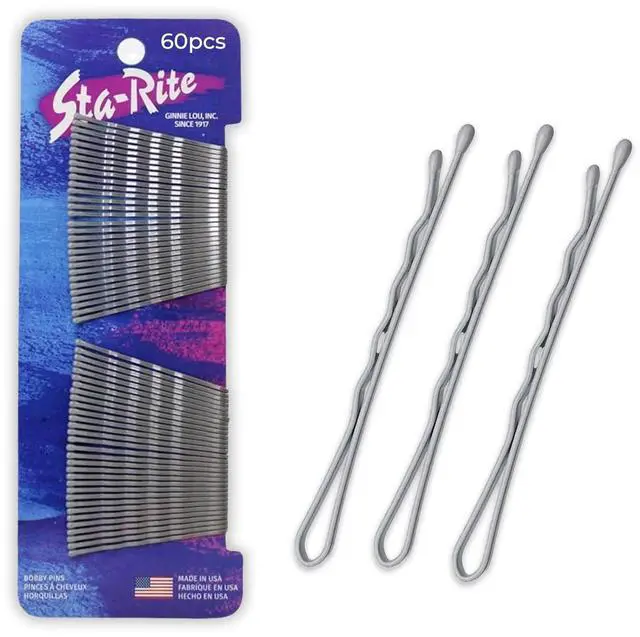 Main image of Silver Hair Pins, 60-Count Pack