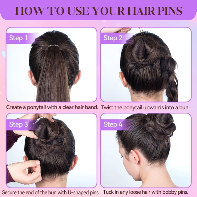 Alt view image 6 of 7 - 300 Pcs Bobby Pins Hair Pins Kit with Storage Box, 100 Brown Non - Slip Bobby Pins, 100 Invisible Hair Pins for Women and 100 Clear Hair Elastics, Lock in the Style for All Hair Types & Ages