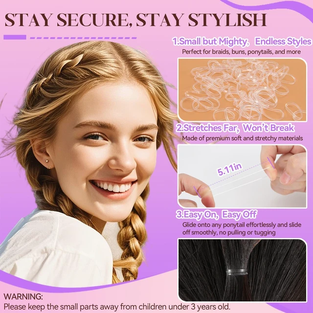 Alt view image 4 of 7 - 300 Pcs Bobby Pins Hair Pins Kit with Storage Box, 100 Brown Non - Slip Bobby Pins, 100 Invisible Hair Pins for Women and 100 Clear Hair Elastics, Lock in the Style for All Hair Types & Ages