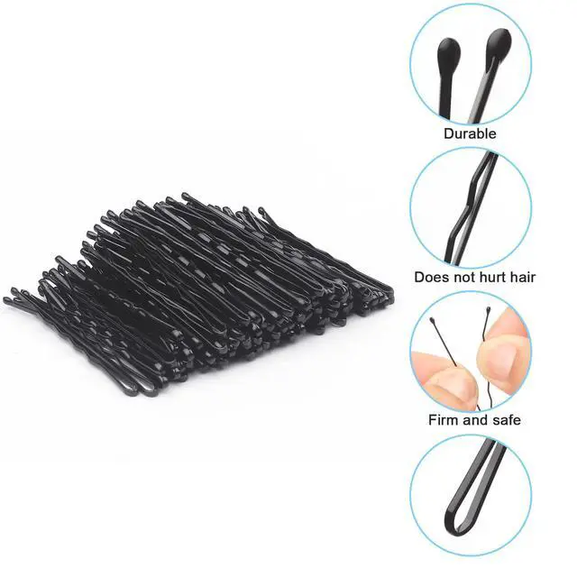 Alt view image 3 of 7 - Bobby Pins 300 Pcs, Bobby Pins Black 2Inches, Reusable Invisible Wave Non Slip Hair Pins, for Girls, and Women, Bulk With Storage Box