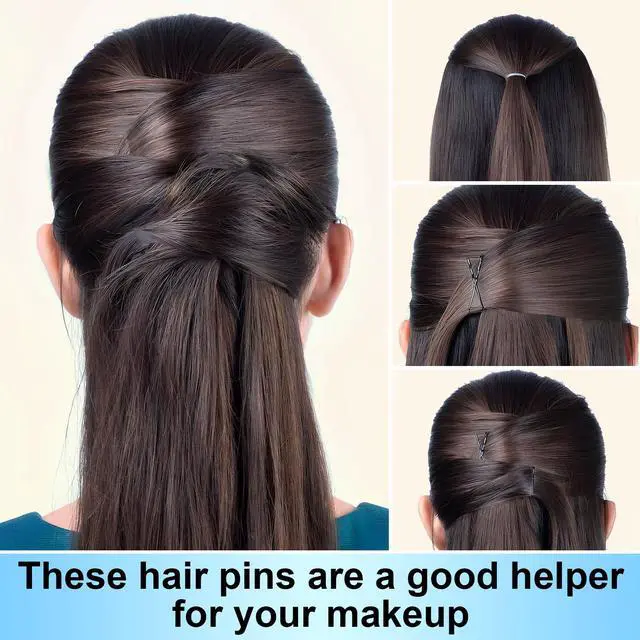 Alt view image 4 of 7 - Bobby Pins 300 Pcs, Bobby Pins Black 2Inches, Reusable Invisible Wave Non Slip Hair Pins, for Girls, and Women, Bulk With Storage Box