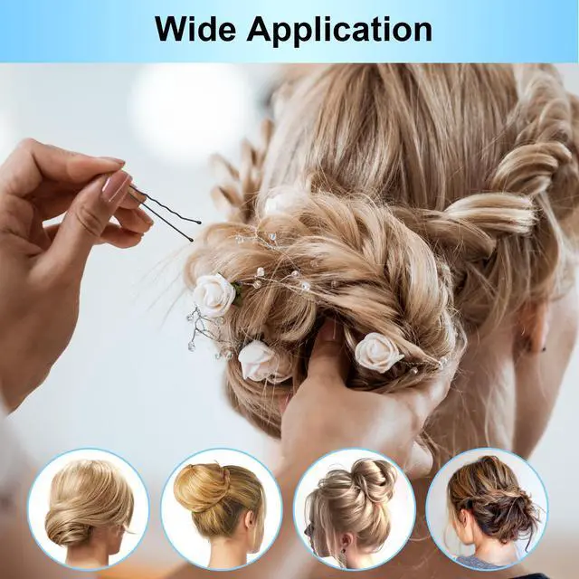 Alt view image 7 of 7 - Bobby Pins 300 Pcs, Bobby Pins Black 2Inches, Reusable Invisible Wave Non Slip Hair Pins, for Girls, and Women, Bulk With Storage Box