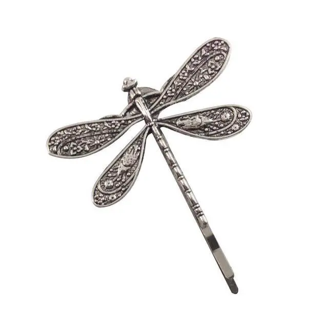 Alt view image 3 of 7 - Dragonfly Hair Clip,Antique Headwear Wedding Retro Styling Hair Clip,Bridal Headdress, Color Head Wear Styling Hair Accessories for Girls Women Bobby Pins Hairpins French (1)