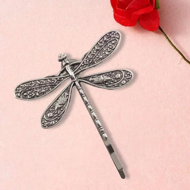 Alt view image 5 of 7 - Dragonfly Hair Clip,Antique Headwear Wedding Retro Styling Hair Clip,Bridal Headdress, Color Head Wear Styling Hair Accessories for Girls Women Bobby Pins Hairpins French (1)
