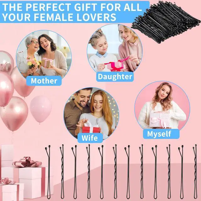 Alt view image 5 of 6 - 100 PCS 2.2 Inch(55 mm) Bobby Pins Black