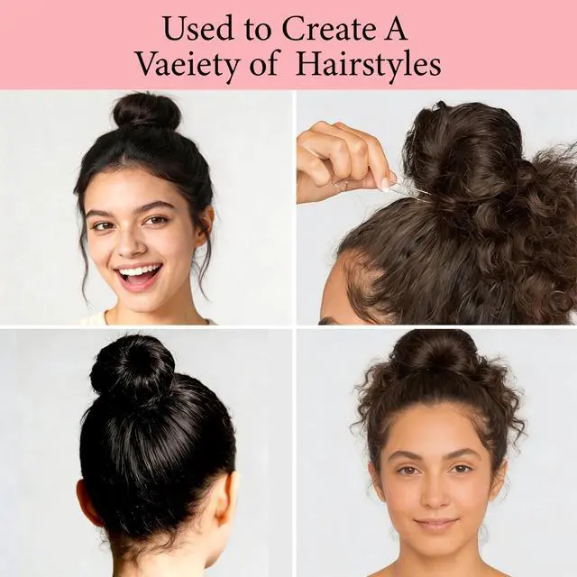 Alt view image 7 of 7 - 300PCS Bobby Pins Set, Black Bobby Pins, Hair Pins, U Pins for Buns, Hair Pin Kit with Clear Hair Bands & Storage Box for Women Hair Styling