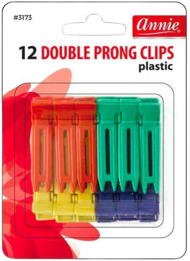 Main image of Double Prong Clips #3173 - 12 Count (Pack of 1) - Multicolor - Adults