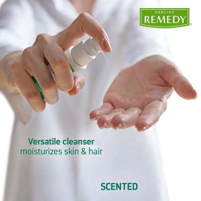 Alt view image 3 of 7 - Essentials Spray Cleanser (4 fl oz Spray), 1 Count, Scented, Full Body Cleanser & Shampoo, Sulfate Free, Gentle Body Wash, For Men & Women, Incontinence Cleaning, Bedside Cleansing